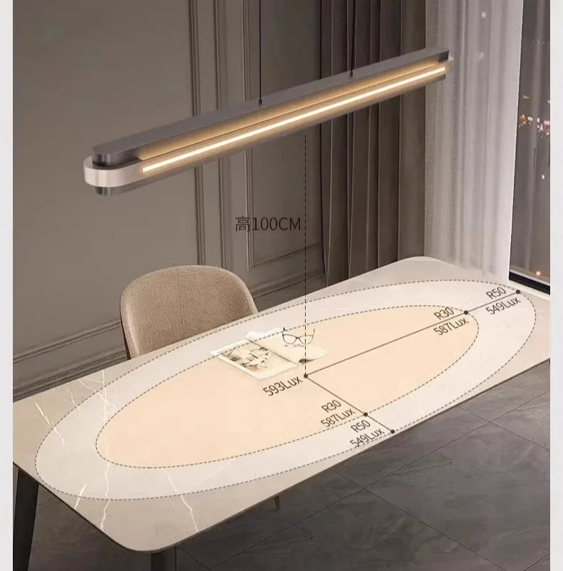 Minimalist LED Pendant Light 150cm - Modern Dining Room Lighting Tidesmit