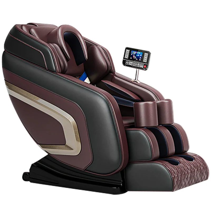 4D Full Body Massage Chair - Zero Gravity Electric Heat Recliner Body Shaping Massage Equipment 123 brown China Mainland
