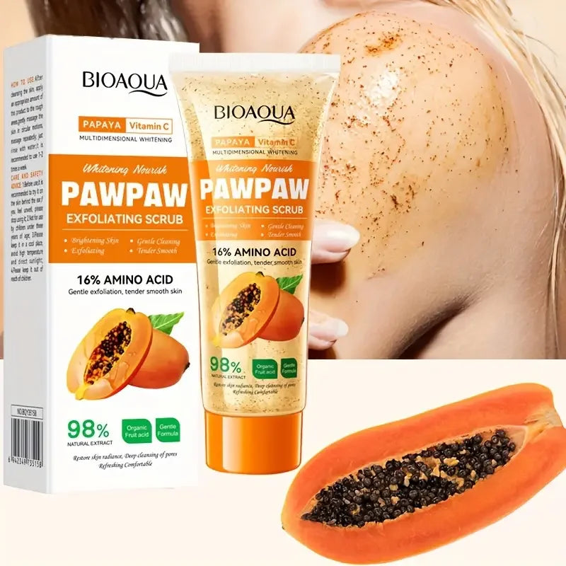 Papaya Vitamin C Exfoliating Scrub - Deep Cleansing Natural Skincare Scrubs Treatments Tidesmit