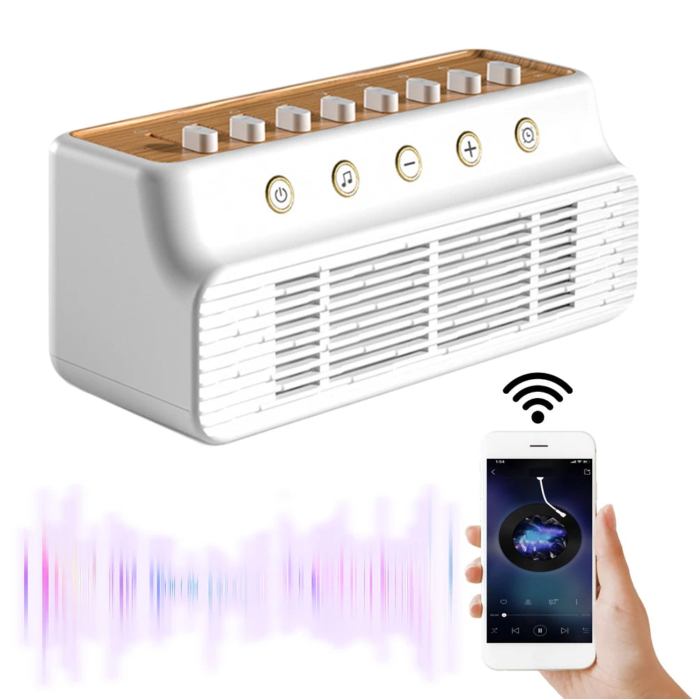 DIY White Noise Speaker Timer Sleep Sound Machine Type-C Rechargeable White Noise Sleep Machines for Bedroom Living Room Bedside