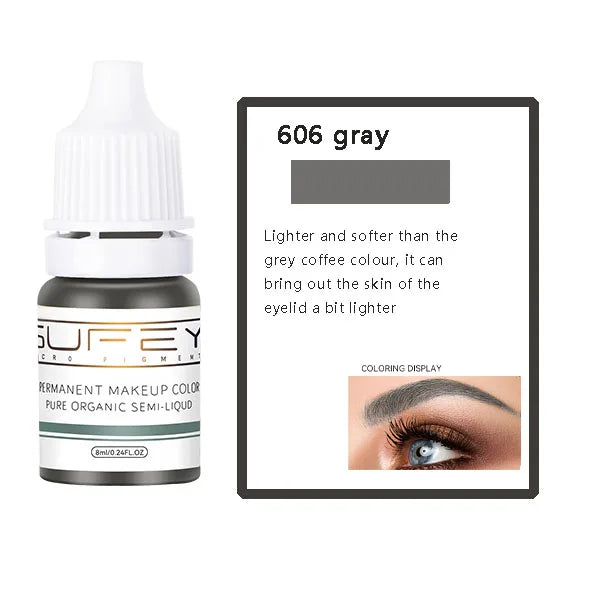 Microblading Pigment 8ml - Professional Permanent Makeup Brow Ink Permanent Makeup Machines 606gray Tidesmit