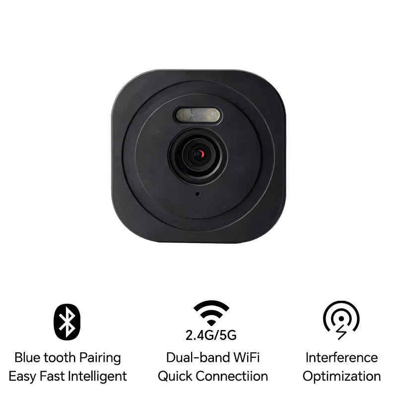 3MP 2K Tuya Window Camera,2.4GHz & 5GHz WiFi Indoor Cameras for Home Security W/Color Night Vision,Person Motion Detection,Easy