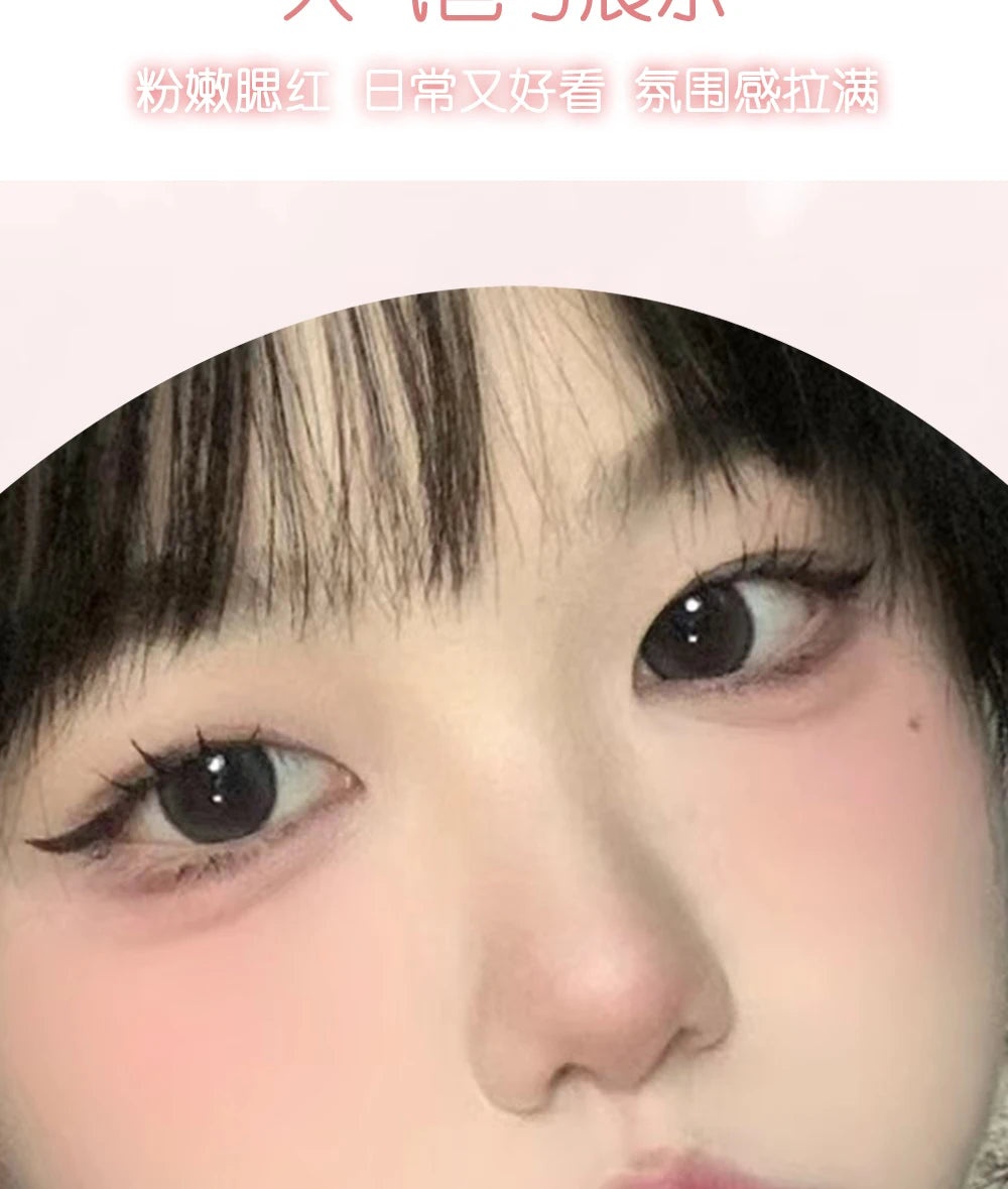 Tidesmit HISYI three-color matte blush palette for natural nude makeup look face brightening swatch