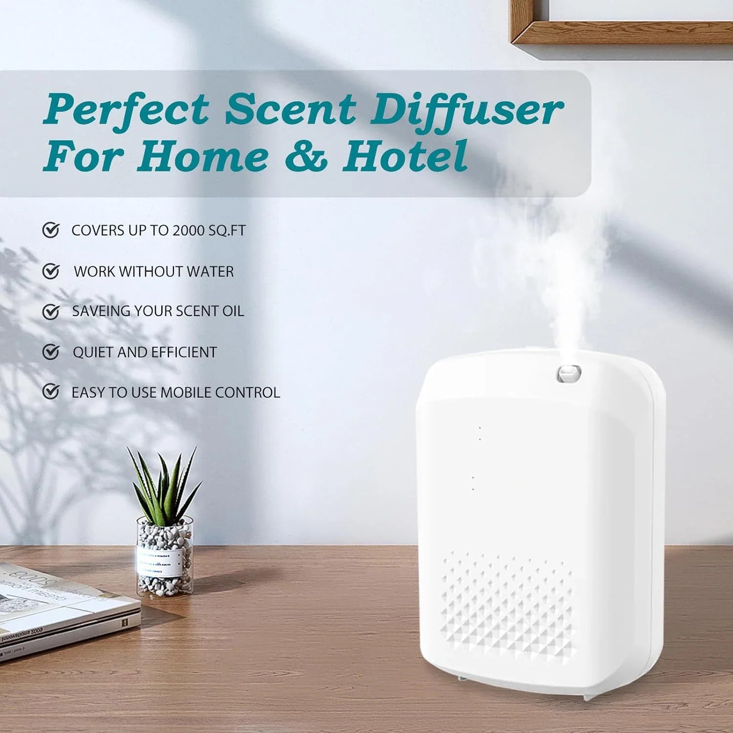 Hotel Collection Diffuser Bluetooth App Control Smart Scent Air Machine For Home 400ML Waterless Essential Oil Aroma Diffuser