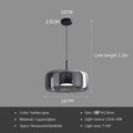Modern Nordic Glass Ring Light | LED Adjustable Pendant Fixture 33CM SG Warm light Tidesmit