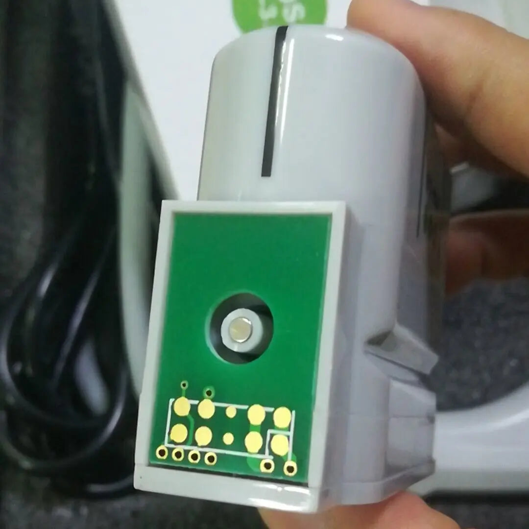 Replacement HIFU machine ultrasound cartridge with green circuit board and gold contact points for anti-aging device.