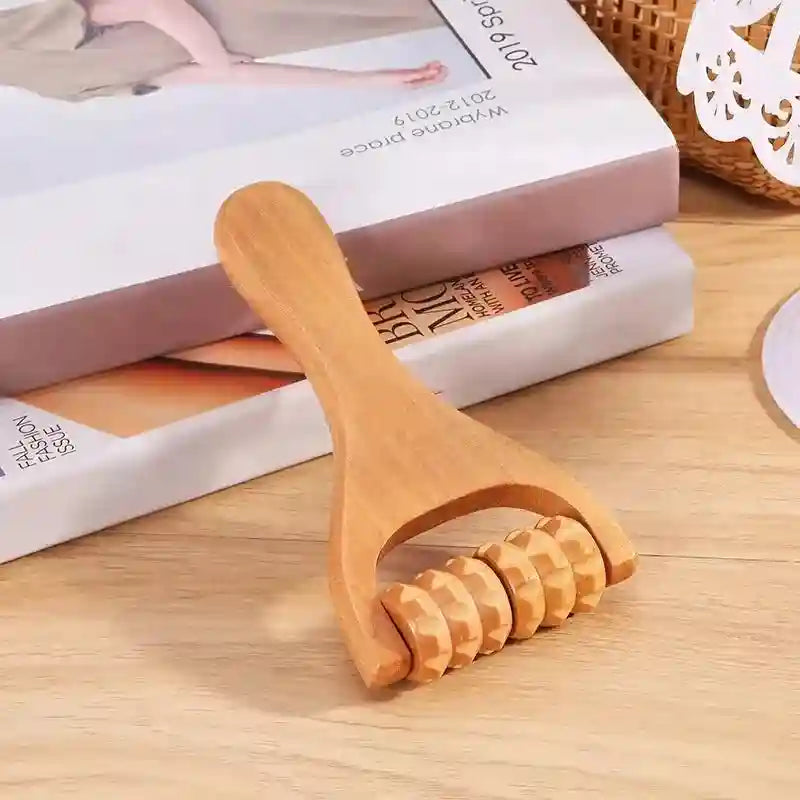 Wooden Massage Roller for Deep Tissue Muscle Relief - Tidesmit Massage Roller Shape-B Tidesmit