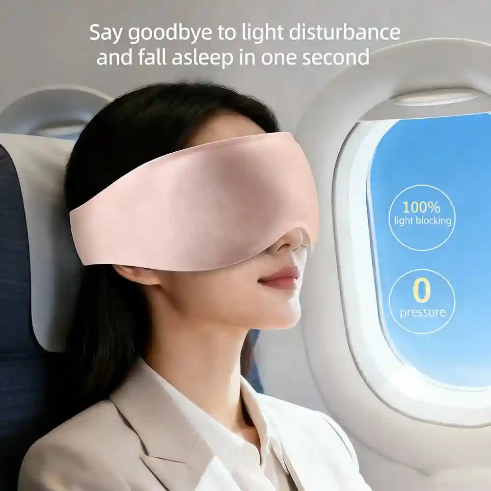 3D Contoured Sleep Mask - Zero Pressure Eye Mask for Travel Eye Massage Instrument Tidesmit