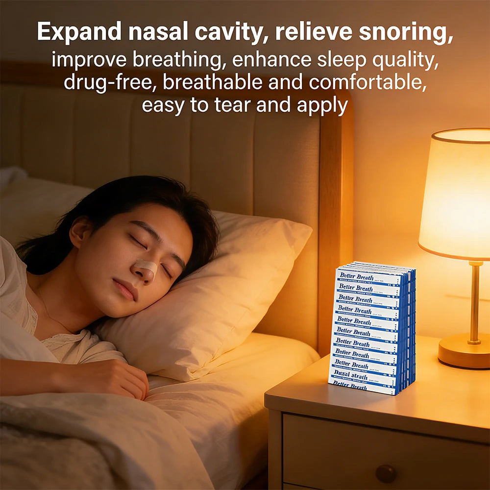 300/200/100PCS Breath Nasal Strips for Better Sleep Snoring Aid Nose Patch for Easier Breathing Sleep Aid Device