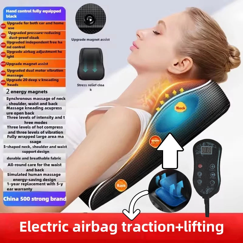 Electric Neck Massager with Heat Therapy & Deep Tissue Shiatsu - Tidesmit Massage Chairs Airbag lifting Tidesmit