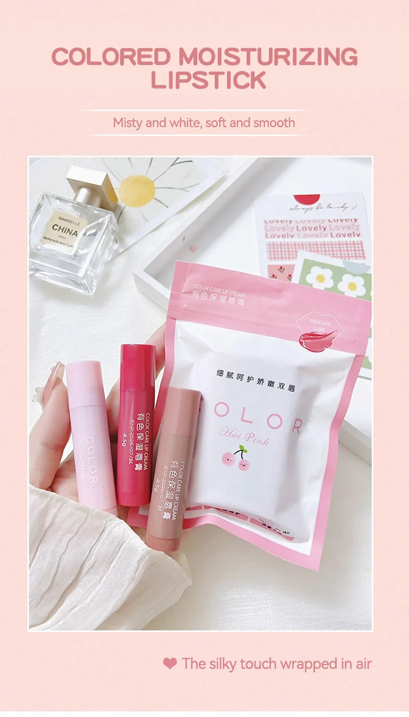 Tinted Moisturizing Lip Balm Set | Nourishing Hydrating Treatment Lip Care Tidesmit