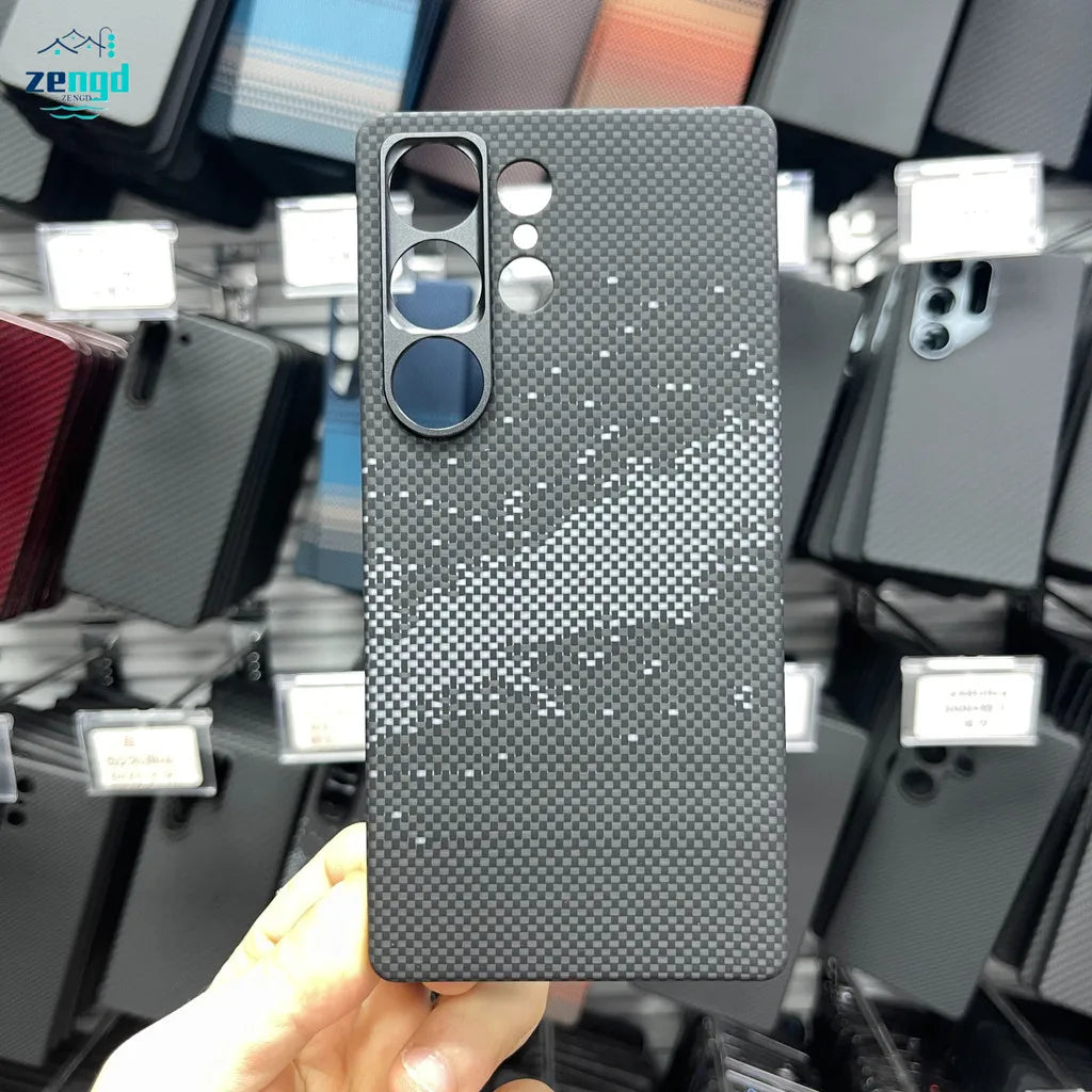 Samsung Galaxy S25 Ultra Aramid Fiber Case - Slim Magnetic Drop Protection Galaxy black China Mainland Galaxy S25 Ultra