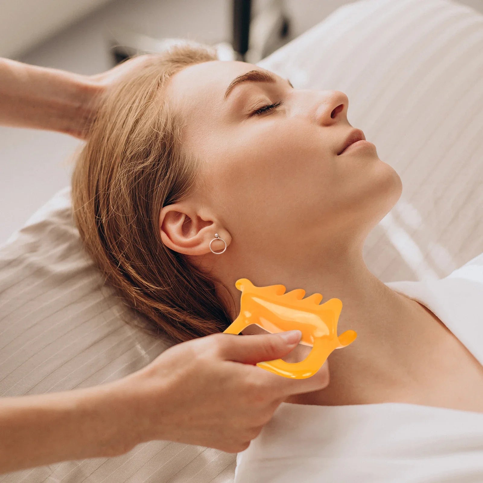 Back Massage Tool - Amber Wood Manual Spinal Meridian Rod Back Massage Instrument Tidesmit