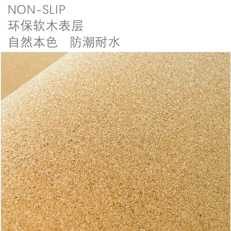Cork yoga mat natural rubber sports wear-resistant non-slip thickened fitness home mat wholesale can be customized