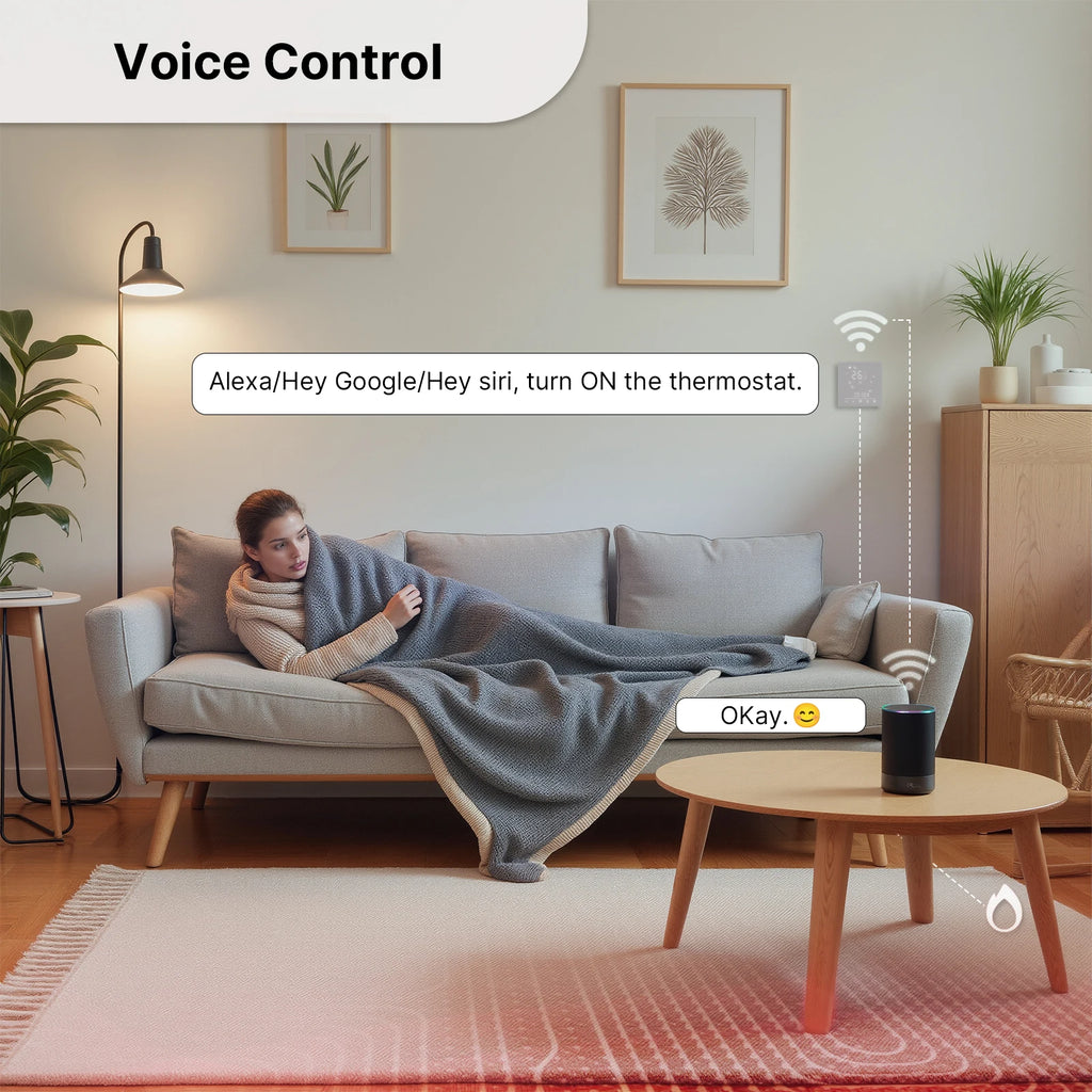 MOES Tuya WiFi Matter Smart Thermostat Temperature Controller Water Boiler Electric Heating With Alexa Google Apple Smartthings