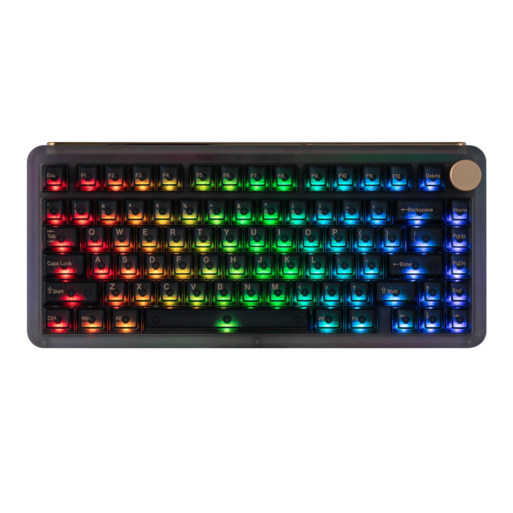 KiiBOOM Phantom81 V4 75% ANSI US Layout Tri-mode Wireless Acrylic Semi-Translucent Mechanical Keyboard with Shine Through Keycap
