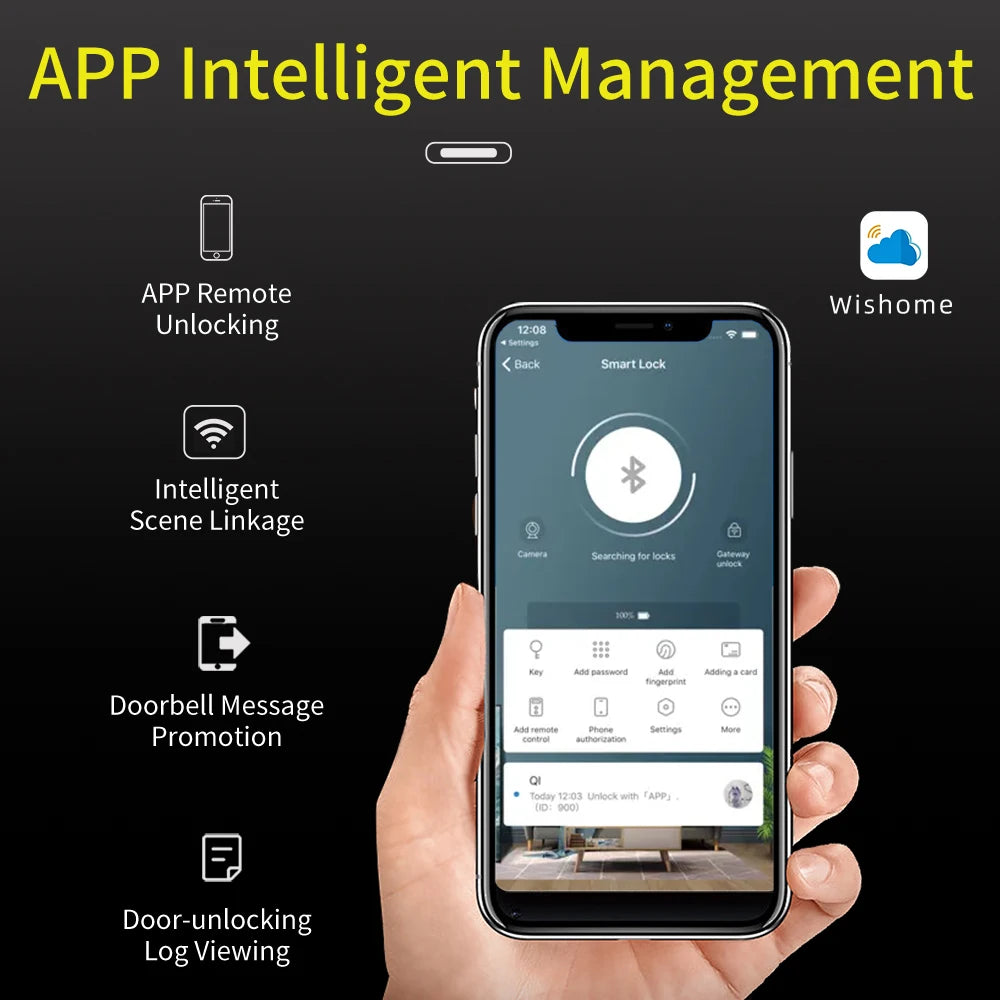 3D Face Recognition Digital Door Lock Unlock Smart Lock With Camera FIngerprint Password Unlock Keyless Electronic Door Lock