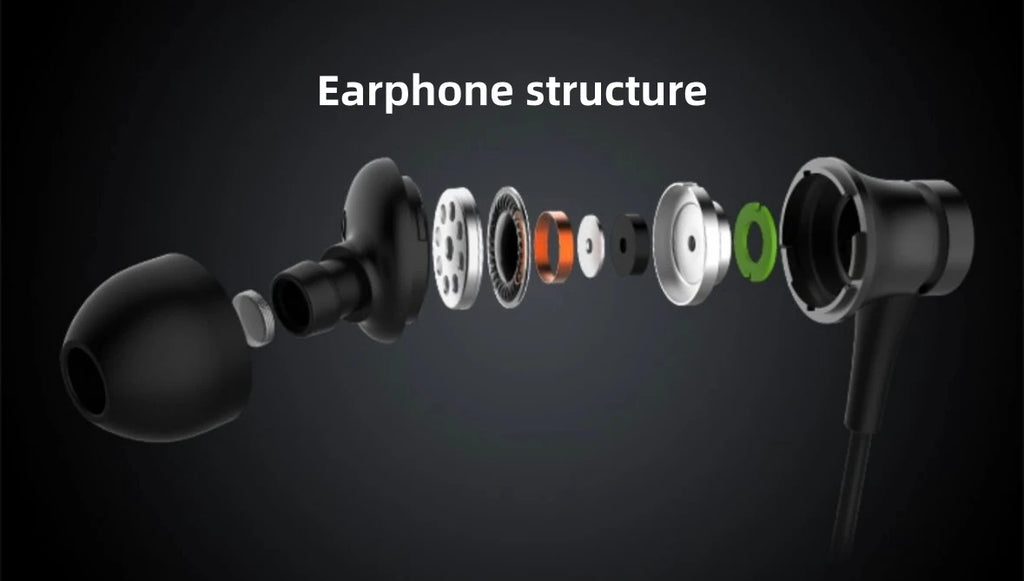 Wired Earbuds with Microphone: Deep Bass In-Ear Headphones Black Tidesmit