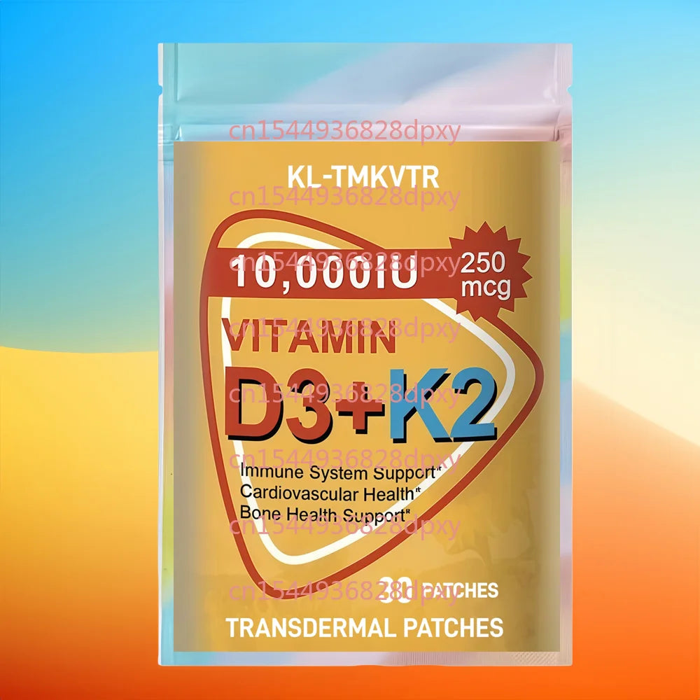 Tidesmit Vitamin K2 D3 Transdermal Patches: 30-pack for immune, heart, and bone health support.