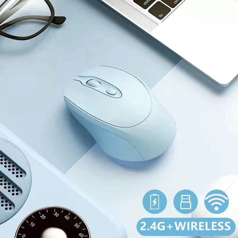 Rechargeable Wireless Computer Mouse 2.4G Bluetooth-Compatible Wireless Mouse USB Silent Gamer Mice For PC Laptop Macbook Tablet