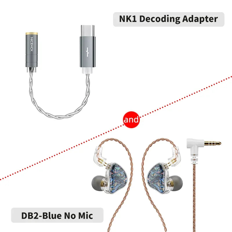 HiFi In-Ear Monitors 1DD+1BA Hybrid Dual Driver Earphones | Tidesmit BlueNoMic and NK1 Tidesmit