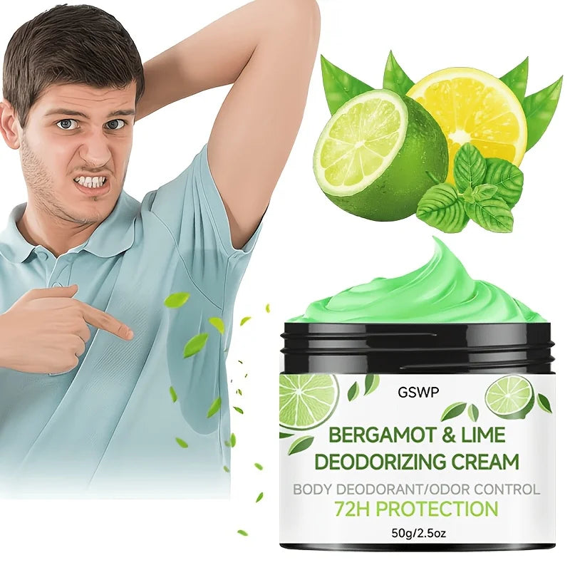 Tidesmit GSWP Bergamot & Lime Deodorant Cream provides 72-hour odor control as an all-over body deodorant.