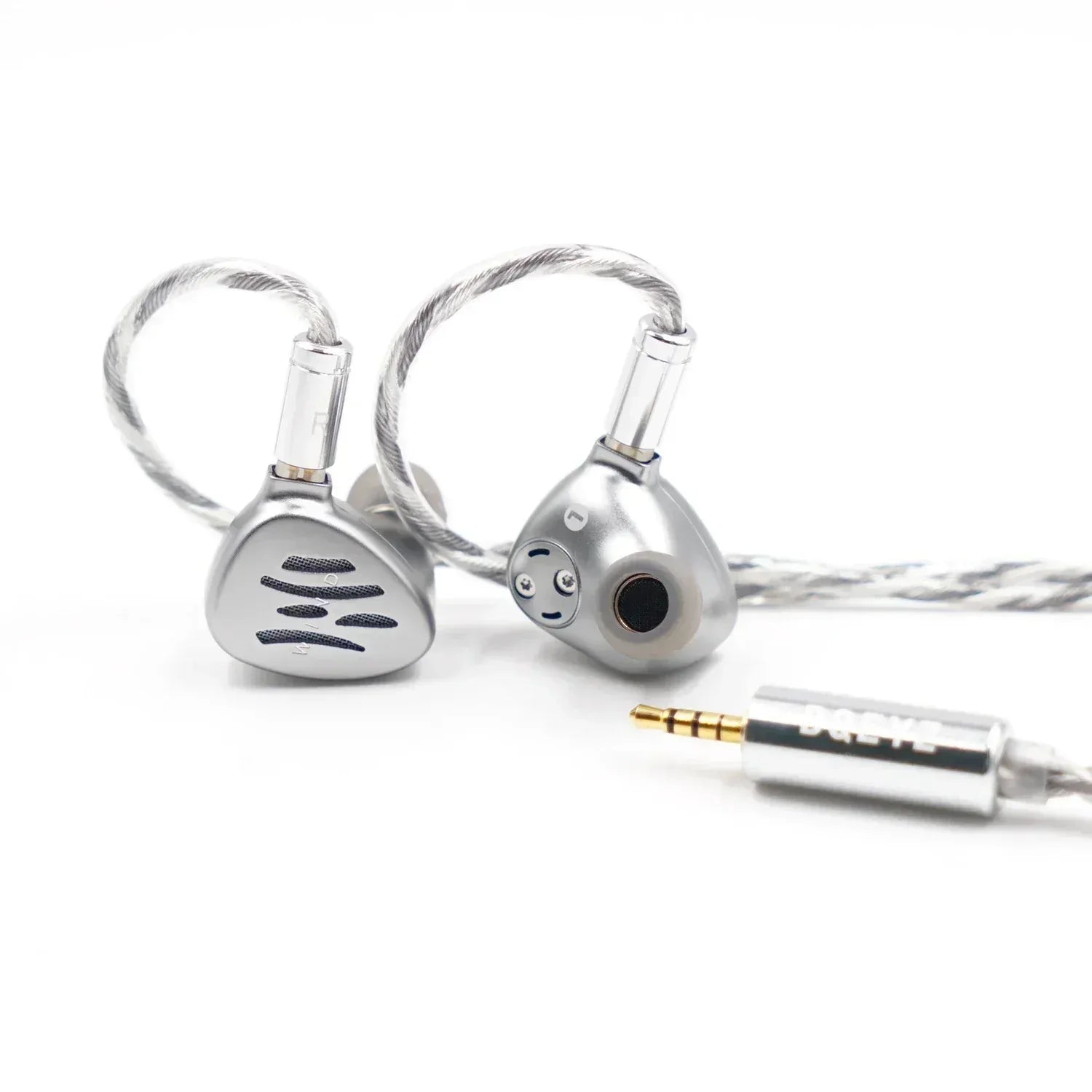 BQEYZ Wind Bone Conduction Dual Driver IEM Headphones by Tidesmit Silver 2.5mm Tidesmit