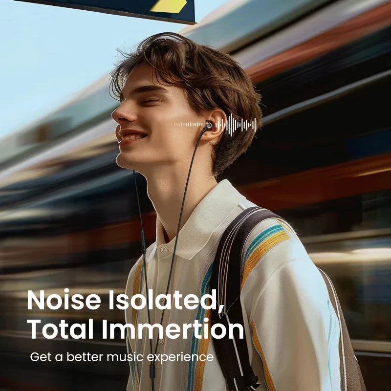 USB-C Wired Earbuds with HiFi Microphone – Tidesmit Stereo Audio Tidesmit