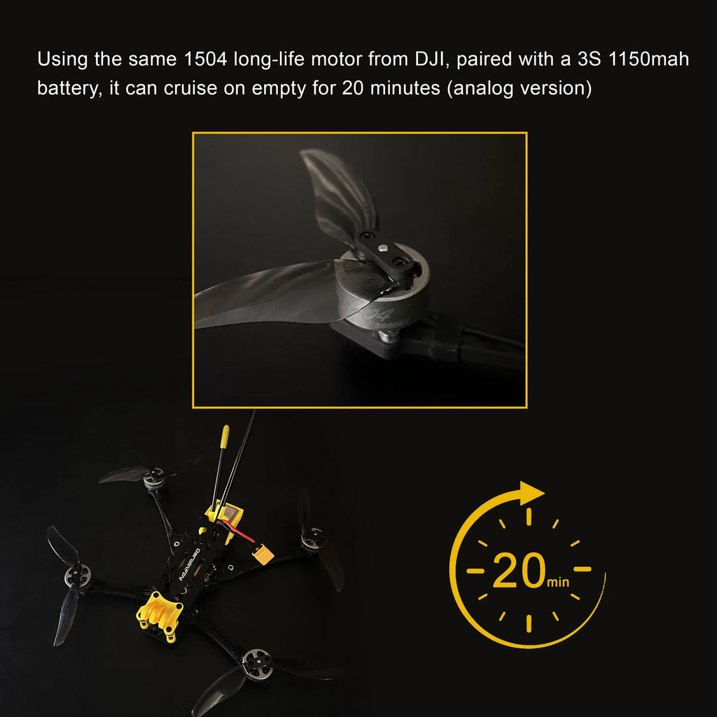 FoldApe4 Folding FPV Drone - 4-Inch Long Range Quadcopter BNF Tidesmit