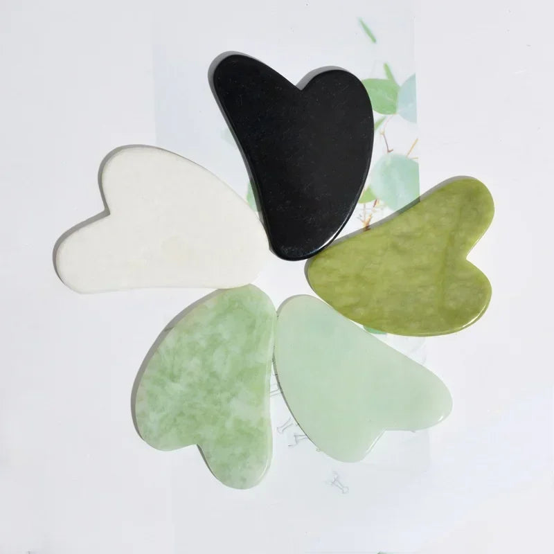 Jade Gua Sha Heart Massage Stone | Tidesmit Premium Facial Tool Back Massage Instrument Tidesmit