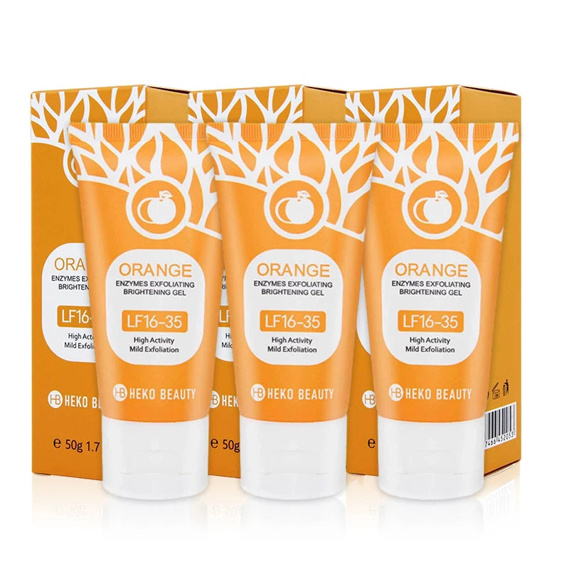 Orange Enzyme Exfoliating Gel for Radiant Skin | Tidesmit Scrubs Treatments 3PCS Tidesmit