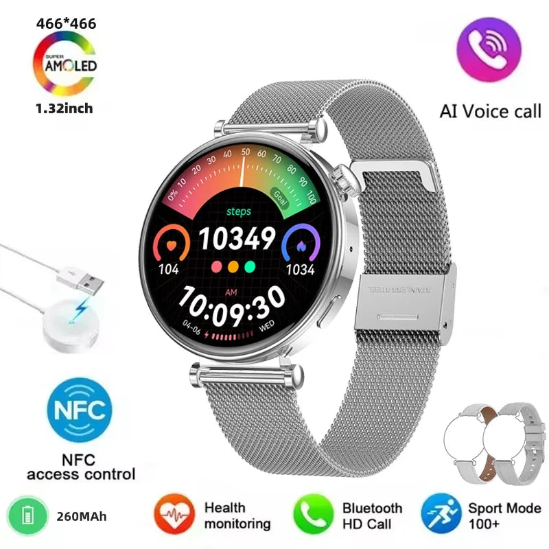 2026 New For Original Watch Mini Women Smartwatch GPS motion trail NFC 466*466 HD Full screen touch Ladies Smartwatch