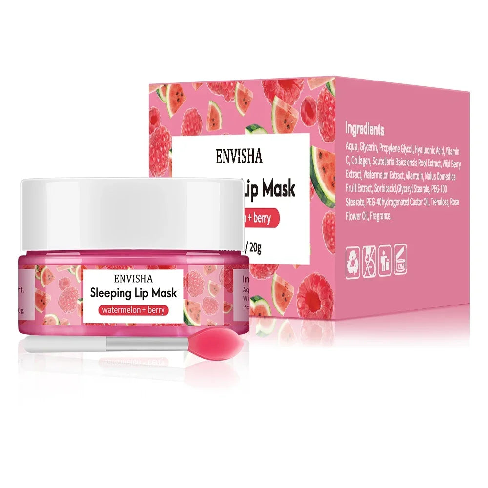 Lip Sleeping Mask Moisturizing Balm - Nourishing Overnight Treatment Lip Care Watermelon mask Tidesmit