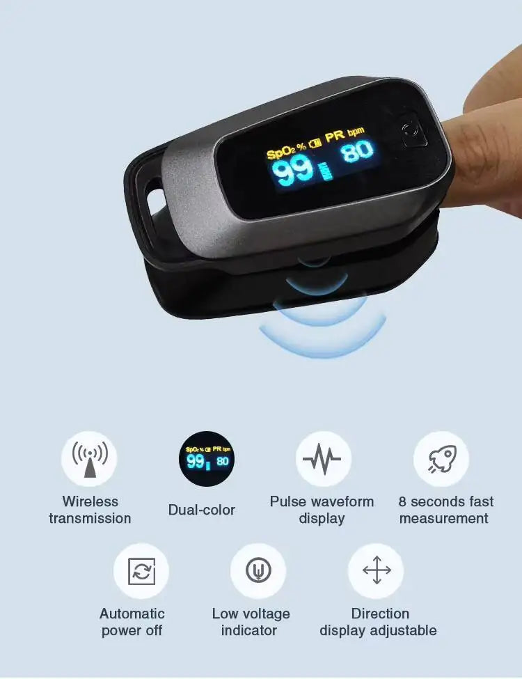 JYHealth Bluetooth APP Control Wireless Portable Oxygen Saturation SPO2 PR Oximetro De Dedo Finger Pulsioximetro pulse Oximeter