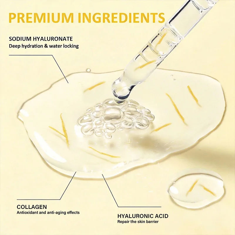 Collagen Boost Face Serum with Hyaluronic Acid and Sodium Hyaluronate for fine lines, skin firming, and hydration.