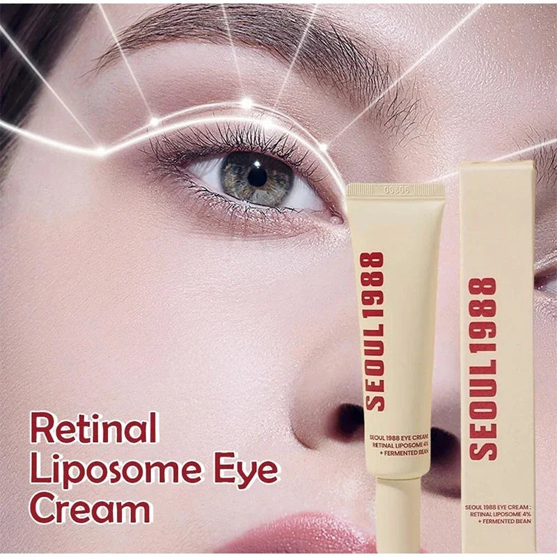 Tidesmit Seoul 1988 Retinol Eye Cream texture close-up for dark circles, wrinkles, and puffiness firming treatment