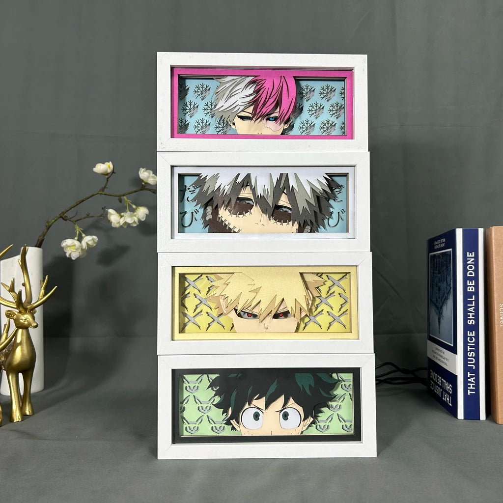 Anime LED Light Box – 3D Paper Cut Night Lamp with Remote Control Tidesmit