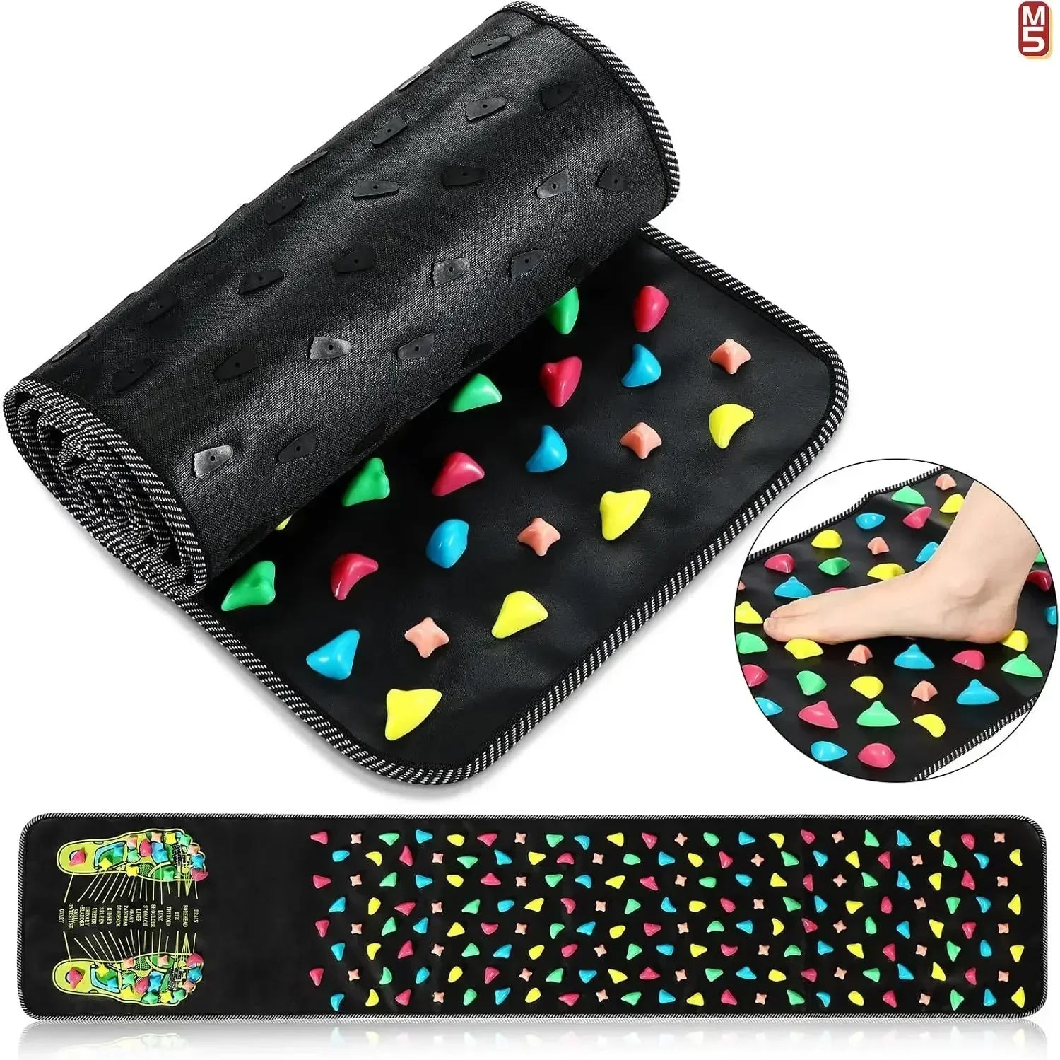 Foot Massage Mat for Reflexology Pain Relief - Tidesmit Home Spa Series Relaxation Treatment Tidesmit