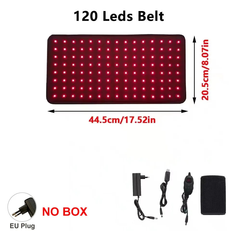 Red Light Therapy Belt: 120 LED Portable Wellness Device for Home Use Relaxation Treatment 120 Led no box-EU Tidesmit