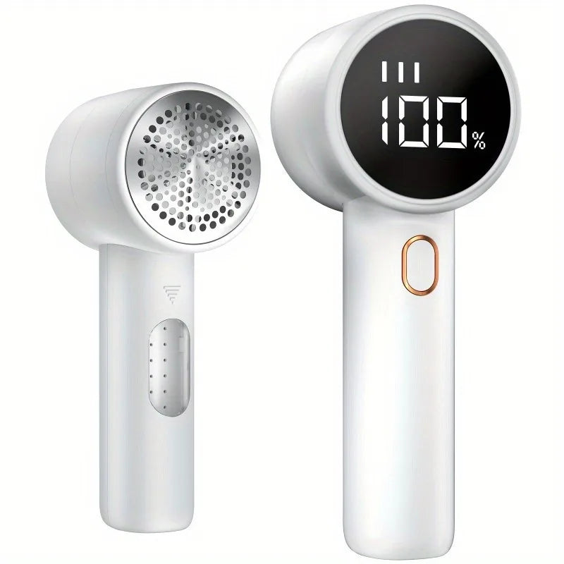 Tidesmit USB rechargeable fabric shaver with LED display and 6-blade electric lint remover for clothes sweaters
