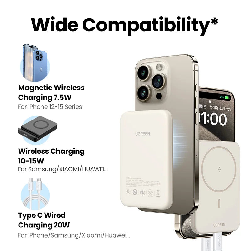 Tidesmit 10000mAh Magnetic Power Bank with Fast Charging Stand Tidesmit