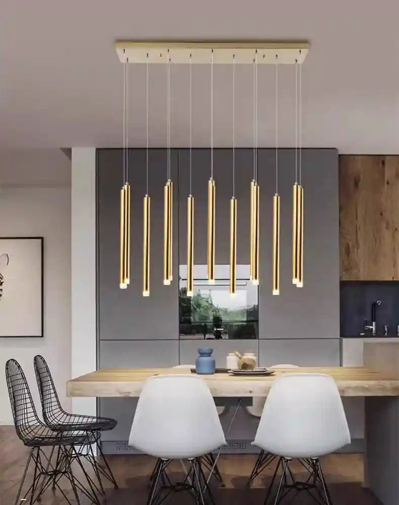 Crystal Stair LED Ring Light | Modern Dimmable Hanging Chandelier Tidesmit