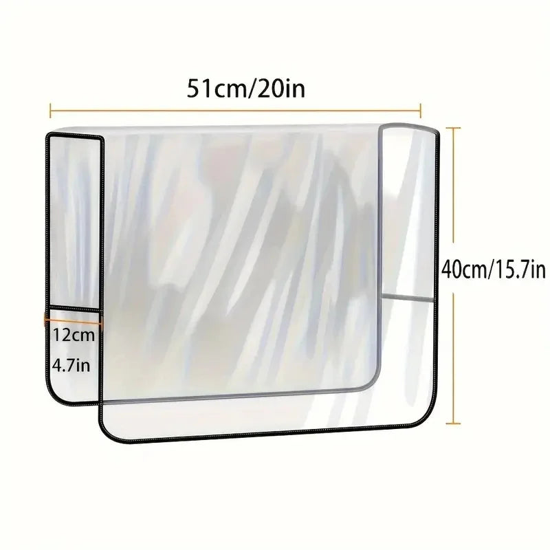 Salon Chair Back Cover - Clear PVC Protective Guard for Wellness Chairs Massage Chairs Tidesmit