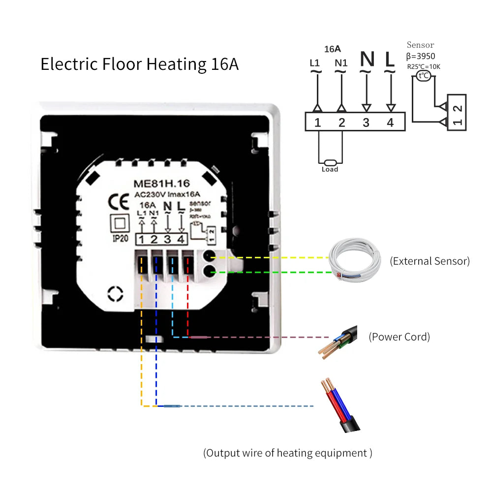 Tuya Smart Thermostat For Underfloor Heating Wifi Thermostat  Floor Heating Controller Warm Floor Temperature Controller Alexa