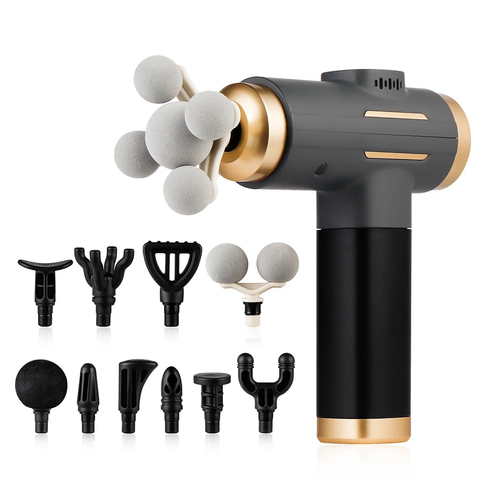 Deep Tissue Massage Gun – 99 Levels – Portable Muscle Recovery Device Back Massage Instrument Black Tidesmit