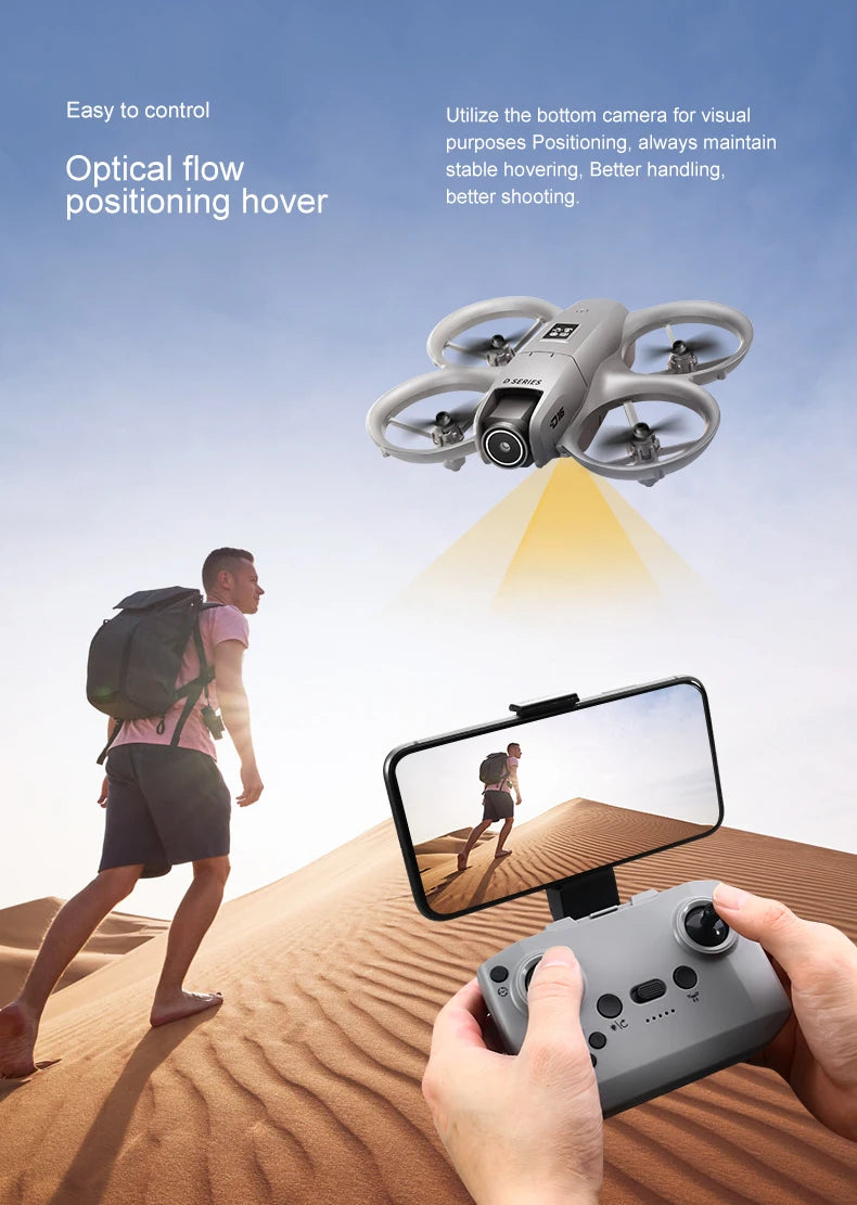 4K HD Camera Drone - Foldable GPS Drone with Obstacle Avoidance (D16 Model) Tidesmit