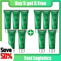 Ten green MABRÉM peel-off cleaning mask tubes arranged in groups, promoting a "Buy 5 get 5 free" offer.