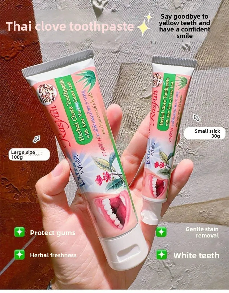 Tidesmit RASYAN herbal teeth whitening toothpaste for stain removal and gum repair
