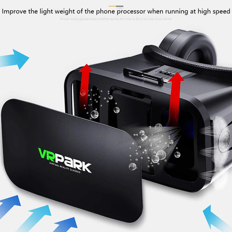 VR Headset for Smartphone – Adjustable 3D Goggles with Wireless Controller Tidesmit