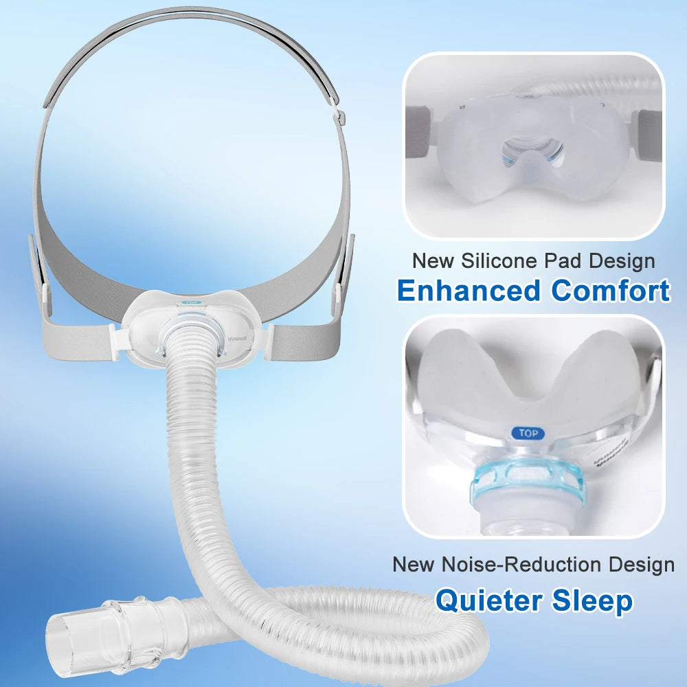 Yuwell CPAP Nasal Pillow Mask YN06 Breathwear Sleep Apnea Mask with Headgear M L Adjustable Anti Snore Stopper Medical Grade
